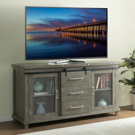 VH1854 : Kệ Tivi Cổ Điển, Cửa Pano - Màu Xám